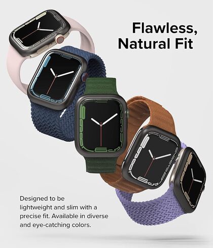 تصميم Ringke Bezel [إطار أنيق من الفولاذ المقاوم للصدأ] متوافق مع Apple Watch Series 9، 8، 7 (45 ملم)، غطاء لاصق واقٍ مضاد للخدش - ذهبي (45-05) in Kuwait