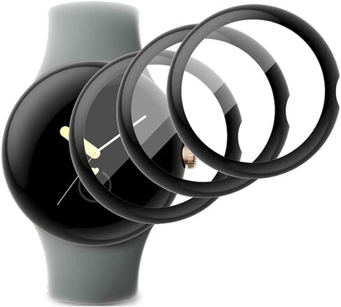 [3 Pack] Screen Protector Compatible with Google Pixel Watch, 3D Curved Full Coverage PET Soft Screen Protector for Google Pixel Watch Smartwatch [Scratch Resistant] [Bubble Free] (Not Tempered Glass) in Kuwait