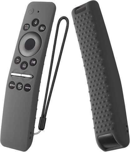 Silicone Case for Samsung Smart TV Remote Cover BN59-01312A/BN59-01312B Silicone Protective Cover Compitable with Samsung Remote BN59 Series with Lanyard (Black) in Kuwait