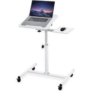Tatkraft Vanessa Portable Laptop Desk Adjustable Laptop Stand for 7-17" Laptops, MacBook, Comfortable Rolling Laptop Desk for your Home Office