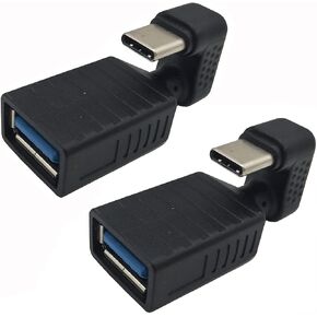 USB C 180 Degree Adapter, (2 Pack) USB Type C U Shape Adapter,180 Degree USB C Male to USB 3.0 A Female Convertor Extension for Laptop, Tablet, Mobile Phone in Kuwait