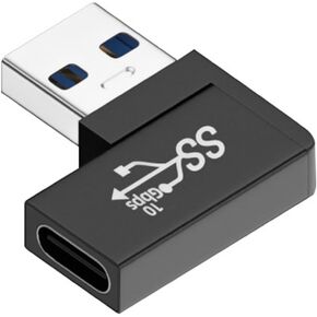 CY USB-C نوع C أنثى منخفضة المستوى 90 درجة بزاوية يسار إلى USB 3.0 محول بيانات ذكر لسطح المكتب المحمول in Kuwait