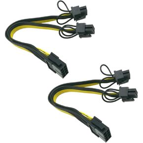 (4 عبوات) COMeap (وحدة المعالجة المركزية إلى وحدة معالجة الرسومات) CPU 8 Pin Female إلى Dual PCIe 2X 8 Pin (6+2) كابل مقسم ذكر لبطاقة الرسومات BTC Miner 9 بوصة (23 سم) in Kuwait