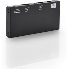 Amazon Basics HDMI Splitter 1 in 2 Out for Dual Monitors, 4K@60Hz, Mirror Only, Black in Saudi Arabia