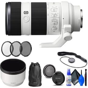 عدسة سوني FE مقاس 70-200 مم f/4 G OSS (SEL70200G) + مجموعة مرشح + حافظة غطاء العدسة + مجموعة تنظيف + المزيد (متجددة) in Kuwait