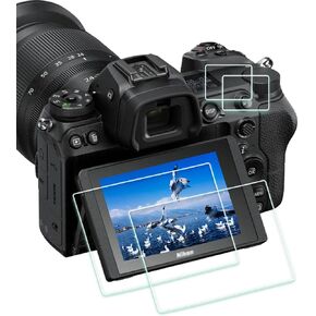 ZLMC Z7II Z6II Top + واقي شاشة [2+2 حزمة]، متوافق مع كاميرات Nikon Z6ii Z 6II Z7ii Z 7II، واقي شاشة زجاجي مقوى بصلابة 0.3 مم 9H مقاوم للخدش وبصمات الأصابع in Kuwait