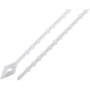 South Main Hardware 888069 6-in Beaded, 100-Pack, 18-lb, Black, Speciality Cable Tie, 100 Piece