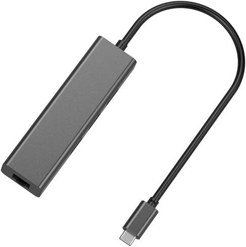 محول USB C محور متعدد المنافذ - 4 في 1، 1xRJ45 Ethernet، 3xUSB 3.0 منافذ متوافقة مع ماك بوك برو، XPS المزيد من الأجهزة نوع C in Kuwait