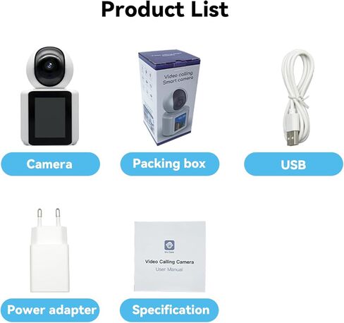 كاميرا أمان داخلية ICEELEC، كاميرا مكالمات فيديو ثنائية الاتجاه مع شاشة 2.8 بوصة، تحتوي الكاميرا على زر اتصال بالهاتف، كاميرا واي فاي داخلية 350 درجة، رؤية ليلية عالية الدقة 1080 بيكسل، كشف الحركة للمنزل / الطفل / كبار السن / الحيوانات الأليفة in Kuwait