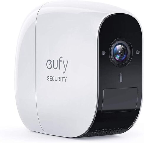eufy Security من Anker، نظام كاميرا الأمن المنزلي اللاسلكي eufyCam E، عمر بطارية 365 يومًا، HD 1080p، IP65 مقاوم للطقس، رؤية ليلية، متوافق مع Amazon Alexa، مجموعة 3 كاميرات (متجددة) in Saudi Arabia
