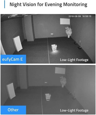 eufy Security من Anker، نظام كاميرا الأمن المنزلي اللاسلكي eufyCam E، عمر بطارية 365 يومًا، HD 1080p، IP65 مقاوم للطقس، رؤية ليلية، متوافق مع Amazon Alexa، مجموعة 3 كاميرات (متجددة) in Saudi Arabia
