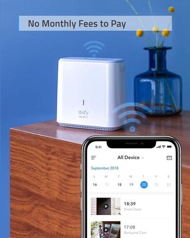 eufy Security من Anker، نظام كاميرا الأمن المنزلي اللاسلكي eufyCam E، عمر بطارية 365 يومًا، HD 1080p، IP65 مقاوم للطقس، رؤية ليلية، متوافق مع Amazon Alexa، مجموعة 3 كاميرات (متجددة) in Saudi Arabia