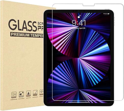 wuwive [1 Pack] iPad Pro 11 Screen Protector,Tempered Glass for iPad Pro 11 Inch 2021/2020/2018 (3rd/2nd/1st Gen) All Models,Compatible with Apple Pencil in Kuwait