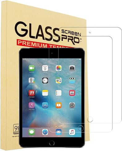 YINOVEEN 2 Pack Tempered Glass Screen Protector for Apple iPad Mini 5 7.9" /iPad Mini 4 7.9 inch Tablet, 9H Hardness, Bubble Free, 99% Ultra HD, Case Friendly in Saudi Arabia
