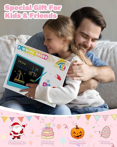 bravokids LCD Writing Tablet for Kids, 12 Inch Large Screen Drawing Board, Reusable and Portable Educational Learning Toys, Birthday Boys Girls Toys Gifts for 3 4 5 6 7 8 Year Old (Pink) in Kuwait