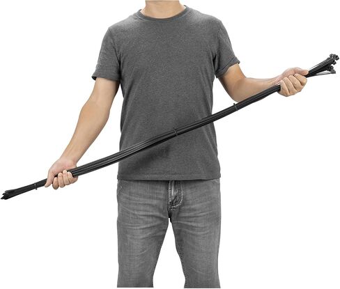 100PCS 24 inch Cable Zip Ties Heavy Duty 175lbs Tensile Strength Nylon Long Wire Ties Self-Locking Durable Plastic Tie Wraps for Indoor and Outdoor UV Resistant(Black) in Kuwait