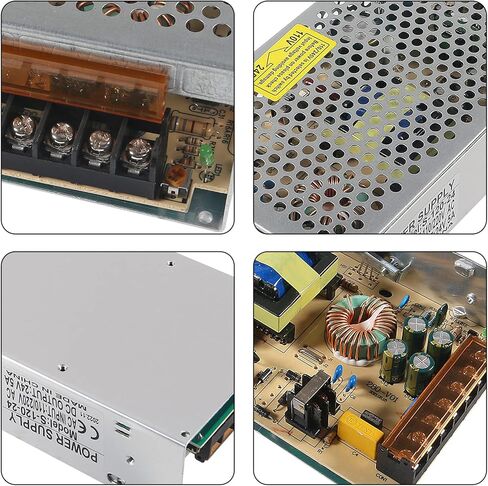 12V 5A Power Supply Transformer Adapter 60W Universal Regulated Switching AC110V to DC 12V 5A Converter Driver 4.5A 4A 3.5A 3A 2A 1A for LED Light 3D Printer in Saudi Arabia