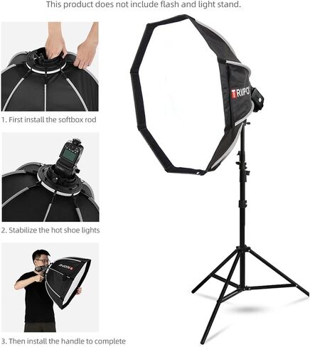 صندوق سوفت بوكس المتنقل من تريبو KX65، ثماني مظلة سوفت بوكس، لغودوكس V1 V860 V860II TT685 TT685II TT600 AD200 AD200Pro فلاش (مع شبكة خلية نحلال) in Kuwait