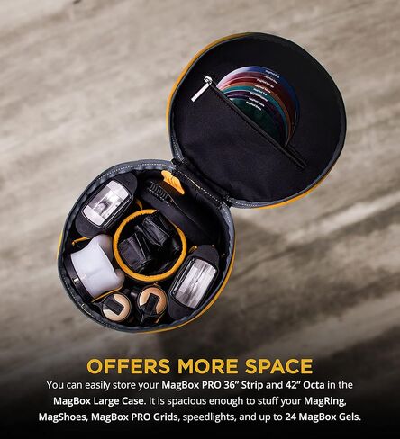 حافظة MagMod MagBox Pro كبيرة لـ MagBox Pro 42" Octa، MagBox Pro 36" Strip، MagRing 2، MagShoe 2 والمزيد in Kuwait