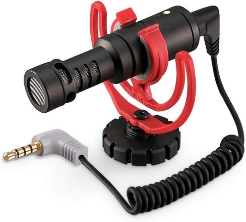 3.5mm TRS to TRRS Microphone Cable, Ancable 1/8 Male to Male Coiled Right Angle Mic Cord Compatible iPhone, Smartphone, Tablets with Rode SC7, VideoMic, VideoMicro Go, BOYA and More External Mic in Kuwait