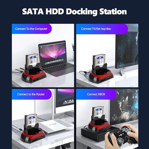 2.5"/3.5" HDD All in 1 HDD Hard Drive Docking Station, 2.5" / 3.5" SATA IDE HDD Docking Station, Support All 2.5 / 3.5" SATA & IDE Hard Disk, Compatible with USB 1.1, USB 2.0 SATA l in Saudi Arabia