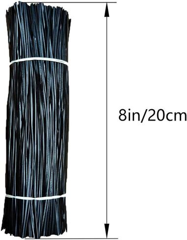 1000 pcs 6 inch Black Cable Twist Ties Plastic Twist Ties with Rugged Metal Innercores Reusable Fastening Cable Cord Wire Ties in Kuwait