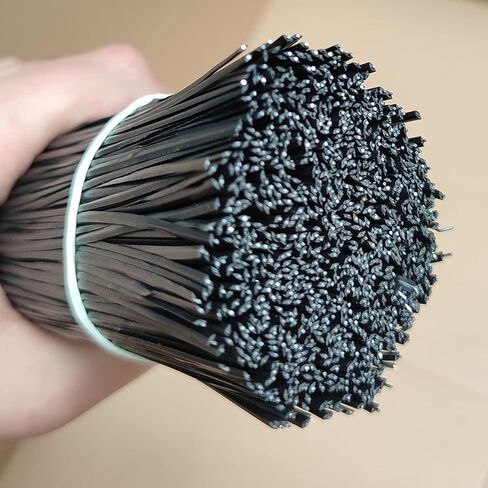 1000 pcs 6 inch Black Cable Twist Ties Plastic Twist Ties with Rugged Metal Innercores Reusable Fastening Cable Cord Wire Ties in Kuwait