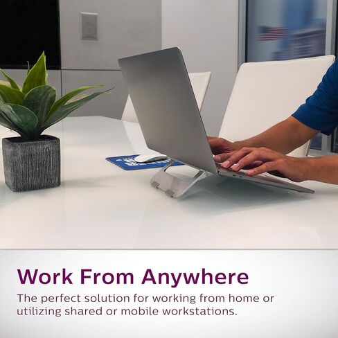 Philips Wooden Stand, Supports Up to 20bs, Space Saving Style, Portable Desk, Work from Home, Office, Travel, DLK0100W/37, Walnut in Kuwait