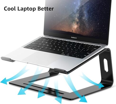 حامل كمبيوتر محمول للمكتب، حامل كمبيوتر محمول قابل للفصل حامل كمبيوتر محمول من الألومنيوم المريح حامل كمبيوتر محمول متوافق مع أجهزة MacBook Air Pro وDell XPS وLenovo More 10-18" أجهزة كمبيوتر محمول in Kuwait