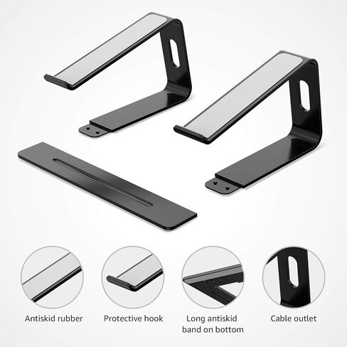 حامل كمبيوتر محمول للمكتب، حامل كمبيوتر محمول قابل للفصل حامل كمبيوتر محمول من الألومنيوم المريح حامل كمبيوتر محمول متوافق مع أجهزة MacBook Air Pro وDell XPS وLenovo More 10-18" أجهزة كمبيوتر محمول in Kuwait