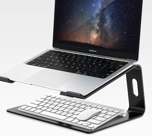 حامل كمبيوتر محمول للمكتب، حامل كمبيوتر محمول قابل للفصل حامل كمبيوتر محمول من الألومنيوم المريح حامل كمبيوتر محمول متوافق مع أجهزة MacBook Air Pro وDell XPS وLenovo More 10-18" أجهزة كمبيوتر محمول in Kuwait