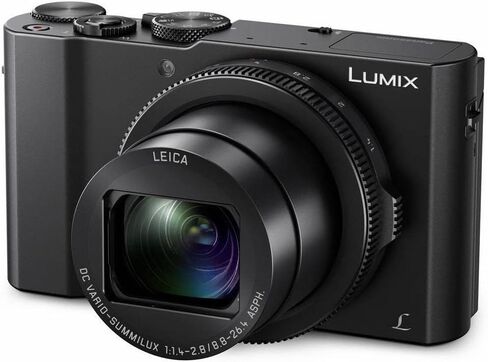 كاميرا باناسونيك لوميكس DMC-LX10 4K رقمية بوينت آند شوت، حزمة مستشعر 20.1 ميجابيكسل 1 بوصة مع حقيبة كاميرا، بطاقة SD سعة 32 جيجابايت، حافظة بطاقة SD، مجموعة برامج الكمبيوتر، مجموعة أدوات التنظيف in Kuwait