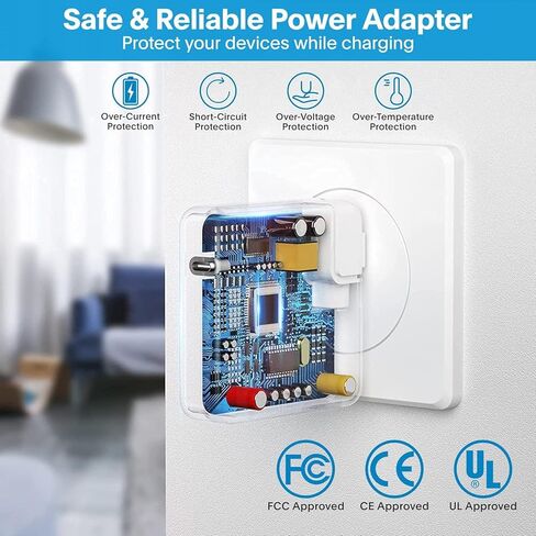 شاحن Mac Book Pro لشاحن Mac Book Air شاحن USB C للكمبيوتر المحمول، شاحن كمبيوتر محمول بقدرة 96 وات لشاحن ipad Pro، يتضمن كابل من النوع C in Kuwait