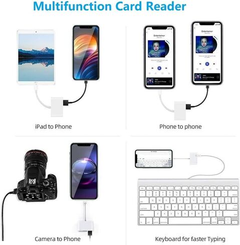 يوغول قارئ بطاقات SD USB C، محول بطاقة ذاكرة 4 في 1 USB-C الى الكاميرا مع منفذ شحن، محول USB 3.0 انثى او تي جي لايباد برو وماك بوك برو/ اير جالكسي والمزيد من اجهزة USB C، التوصيل والتشغيل in Kuwait