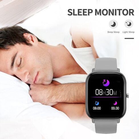 Fitness Tracker Heart Rate Blood Pressure Watch Blood Oxygen Monitor Pedometer Step Counter Activity Tracker Big Fitness Tracker for Women Men Smart Watch for Android Phones Compatible iPhone in Kuwait