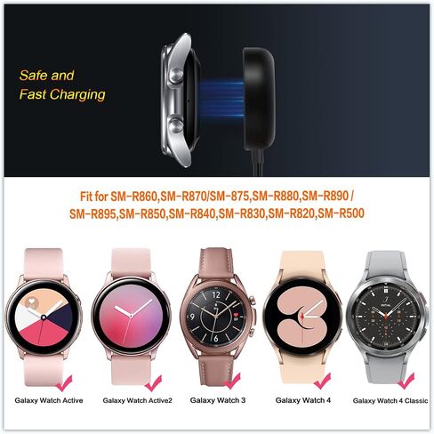 1 Pack Compatible with Samsung Watch Charger,Galaxy Watch 7/6/5/4 Charger Cable Dock USB Replacement for Samsung Galaxy Watch7/6/6 Classic/5/5 Pro/4/4 Classic/3/Active 2/Active in Kuwait