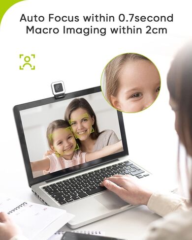كاميرا ويب عالية الدقة بدقة 2 كيه 4 ميجابيكسل، كاميرا فيديو للحاسوب المحمول يو إس بي بي مع مصراع خصوصي، 2 ميكروفونات، التركيز التلقائي، 90 درجة، كاميرا بث احترافية للتسجيل، المؤتمرات، اللعب، بث مباشر in Kuwait