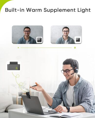 كاميرا ويب عالية الدقة بدقة 2 كيه 4 ميجابيكسل، كاميرا فيديو للحاسوب المحمول يو إس بي بي مع مصراع خصوصي، 2 ميكروفونات، التركيز التلقائي، 90 درجة، كاميرا بث احترافية للتسجيل، المؤتمرات، اللعب، بث مباشر in Kuwait