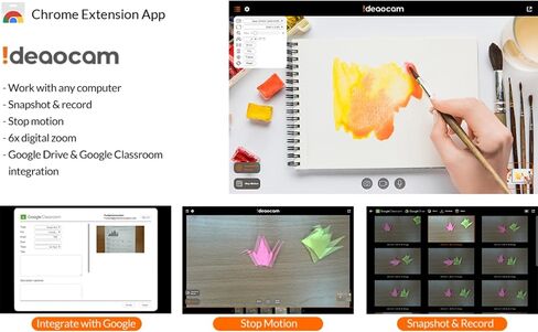 كاميرا Ideao DC400 4K USB المحمولة / كاميرا ويب 13 ميجابكسل، 4K/30 إطارًا في الثانية 1080/60 إطارًا في الثانية، تركيز تلقائي، ميكروفون مدمج وLED، يدعم Win/Mac/Chromebook، للتعلم والتدريس عن بعد in Kuwait
