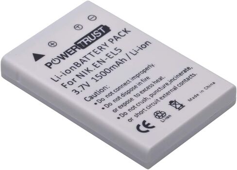 PowerTrust 3X EN-EL5 EL5 مجموعات البطاريات والشاحن السريع لنيكون ENEL5 CoolPix 3700، 4200، 5200، 5900، 7900، P3، P4، P80، P90، P100، P500، P510، P520، P530، P5000، P5100، P6000، S10 كاميرا رقمية in Saudi Arabia