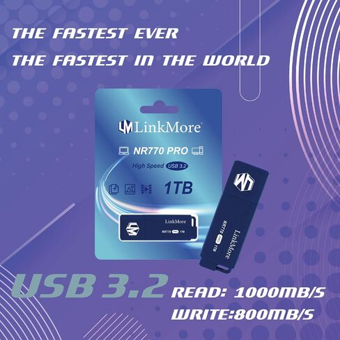 LinkMore 512GB Portable SSD Magnetic Phone SSD, Dual USB-C 950MB/s P100 | External SSD with up to 950MB/s read, 900MB/s write, and 280MB/s sustained write for compatible 4K ProRes recording in Kuwait