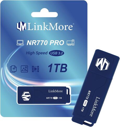 LinkMore 512GB Portable SSD Magnetic Phone SSD, Dual USB-C 950MB/s P100 | External SSD with up to 950MB/s read, 900MB/s write, and 280MB/s sustained write for compatible 4K ProRes recording in Kuwait