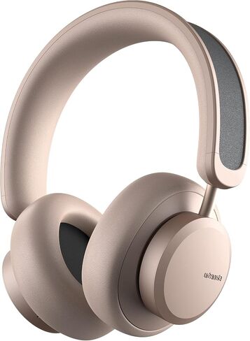 Urbanista Solar Powered Active Noise Cancelling Headphones with Infinite Playtime, Powerfoyle Self Charging Wireless Over Ear Bluetooth 5.0 Earphones, On Ear Detection, Los Angeles, Sand Gold in Kuwait