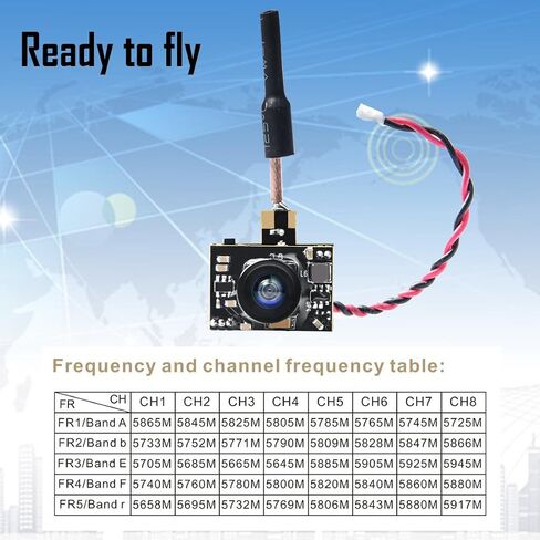WT02 600TVL Ultra Micro AIO Camera and 200mW 5.8GHz Video Transmitter with Clover Antenna for FPV Indoor Racing in Kuwait
