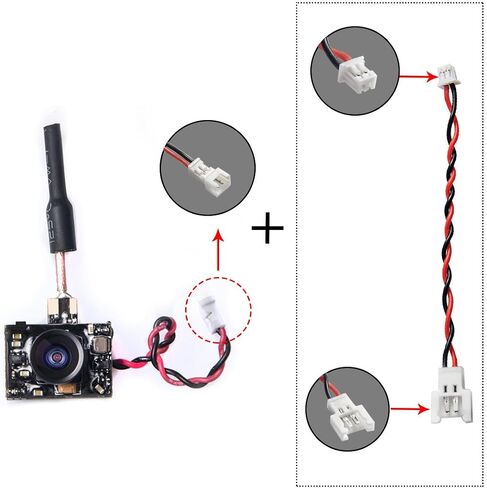 WT02 600TVL Ultra Micro AIO Camera and 200mW 5.8GHz Video Transmitter with Clover Antenna for FPV Indoor Racing in Kuwait