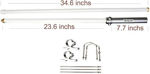 Retevis 144/430MHz Dual Band Amateur Antenna,2m/70cm,7.2 dBi High Gain in Kuwait