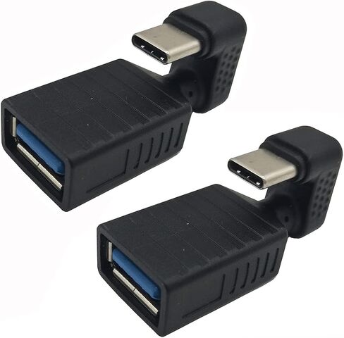 ترافيين محول USB C 180 درجة، محول نوع C على شكل U، وصلة محول USB C ذكر 180 درجة الى USB 3.0 انثى متوافق مع اللابتوب والتابلت والجوال (عبوة من قطعتين) in Saudi Arabia