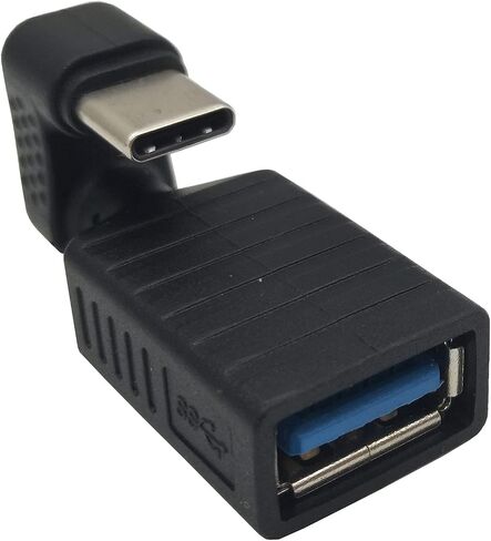 ترافيين محول USB C 180 درجة، محول نوع C على شكل U، وصلة محول USB C ذكر 180 درجة الى USB 3.0 انثى متوافق مع اللابتوب والتابلت والجوال (عبوة من قطعتين) in Saudi Arabia