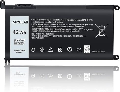 New Replacement WDX0R Laptop Battery for Dell Inspiron 15 5000 5567 5570 5565 5568 5578 7000 7560 7570 7573 7569 7579 13 5368 5378 7378 17 5765 5767 5770 Series Notebook Battery Fits 3CRH3 T2JX4 FC92N in Saudi Arabia