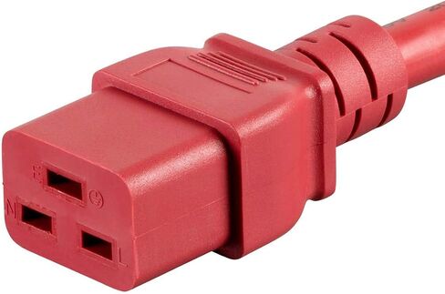 Monoprice Heavy Duty Extension Cord - 3 Feet - Black | IEC 60320 C20 to IEC 60320 C19, for Powering Servers, Routers, & Other High-Output Network Devices in Kuwait